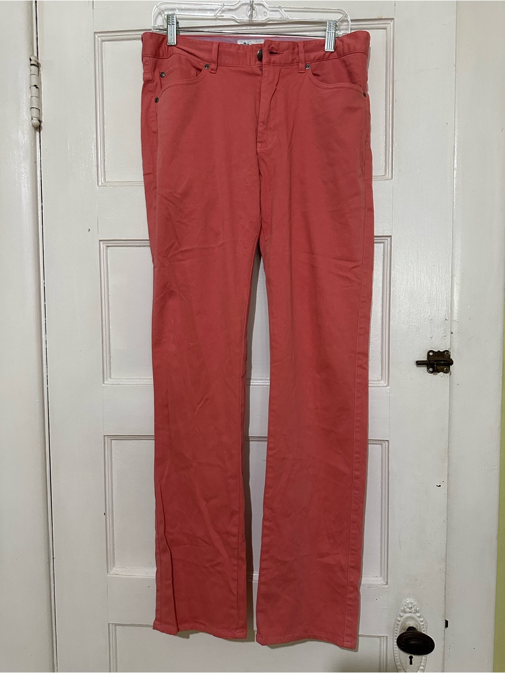 Peter Millar Coral Straight-Front Chinos